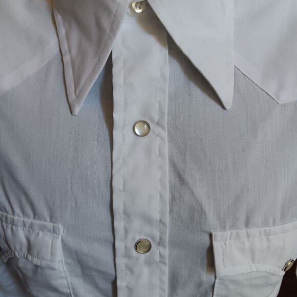 Small Vintage H Bar C California Ranchwear Mens Ice Cream Western Shirt 14 33 - Picture 3 of 6